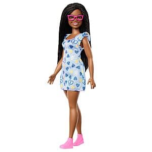 Barbie Fashionistas Doll #229 w/ Down Syndrome Wearing Heart-Print Dress $6.45 or less