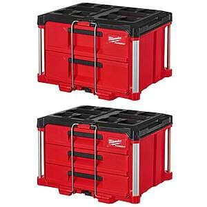 Milwaukee Packout 22" 2 & 3 Drawers Tool Box Bundle + Milwaukee Packout Dolly $262 + Free Shipping