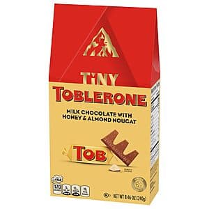 30-pc Toblerone Tiny Milk Chocolate Bars w/ Honey & Almond Nougat $3.25