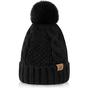 Loiyadn Women's Winter Beanie Hat (Black) $5