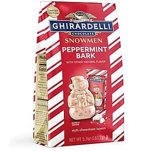 5.7-Oz GHIRARDELLI Peppermint Bark Snowmen Chocolate Candy $5.20
