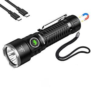 Wurkkos TS28 3200-Lumen Rechargeable USB-C IPX8 LED Flashlight $30 + Free S&H