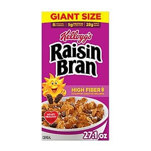 Kellogg's 27.1-Oz Raisin Bran Original Giant Size Breakfast Cereal $4.30 w/ S&S