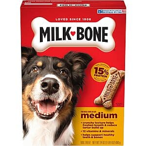 24-Oz Milk-Bone Original Dog Treat Biscuits (Small or Medium) $2.25 w/ Subscribe & Save