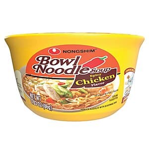 6-Pack 3.03-Oz Nongshim Bowl Noodle Soup (2 Flavors) $4.50 w/ Subscribe & Save