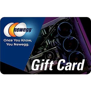 $50 Newegg eGift Card + $10 Newegg Promotional eGift Card (Email Delivery) $50