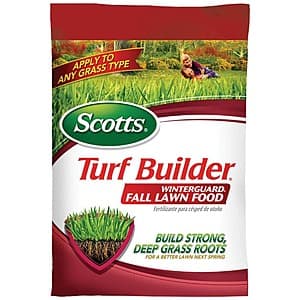 32.3 lbs Scotts Turf Builder WinterGuard Fall Lawn Fertilizer (12,000 sq. ft.) $44.15 w/ Subscribe & Save + Free Shipping