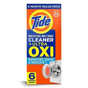 6-Ct Tide Washing Machine Cleaner + Ultra Oxi Powder $2.75 + Free Pickup