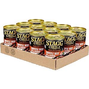 12-Pack 15-Oz STAGG Chipotle Beef Chili w/ Beans $18.15 w/ Subscribe & Save