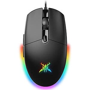 TECKNET 8000 DPI 1000Hz Wired Gaming Mouse w/ 6 Programmable Buttons $7