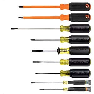 9-Pc Klein Tools Electrician Screwdriver Set $40 + Free S&H