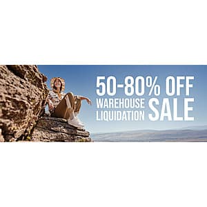 Warehouse Liquidation Sale: Apparel, Footwear, Gear & More Up to 80% Off + Free S&H on $50+