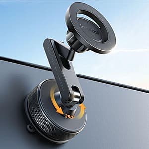 Lamicall MagSafe Adjustable Suction Mount Car Phone Holder $10