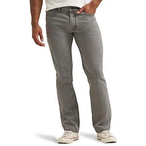 Men's Lee Legendary Regular Straight Jeans in classic blue denim with straight leg cut.