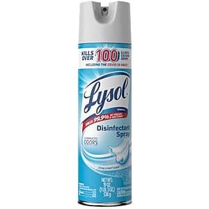 19-Oz Lysol Disinfectant Spray (Crisp Linen) $4.50 w/ S&S