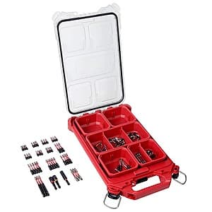 100-Piece Milwaukee Shockwave Steel Screw Driver Bit Set w/ Packout Case $45 + Free Shipping