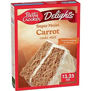 13.25oz. Betty Crocker Delights Super Moist Carrot Cake Mix $1.10 w/ S&S