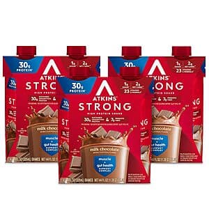 Prime: 12-Pack 11-Oz Atkins Strong High Protein Shakes (Milk Chocolate) $12.85 w/ S&S + Free S&H