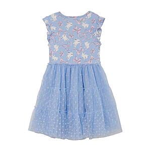 Girl's Toddler Way to Celebrate Bunny/Bow Blue Lark Tulle Tutu Dress (12M or 4T) $2.70 + Free S&H w/ $35+