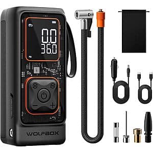 Prime: WOLFBOX 12000mAh Cordless 150PSI Portable Air Compressor & Tire Inflator $30 + Free Shipping