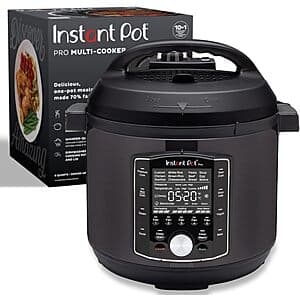 6-Quart Instant Pot Pro 10-in-1 Pressure Cooker (Matte Black) $85 + Free Shipping