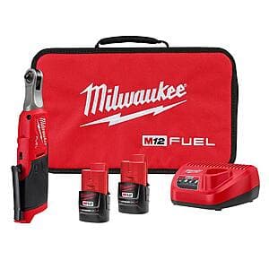 Milwaukee M12 FUEL 12V Brushless Cordless 1/4" Ratchet w/ 2 Batteries, Charger & Bag $130 + Free Shipping