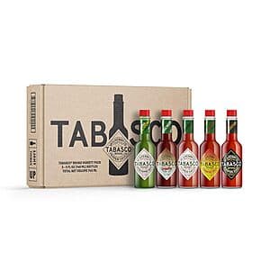 5-Pack 5-Oz TABASCO Brand Hot Sauce Variety Pack $14.20 w/ Subscribe & Save