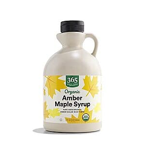 32-Oz 365 by Whole Foods Market Organic Grade A Amber Maple Syrup $11.30 w/ Subscribe & Save