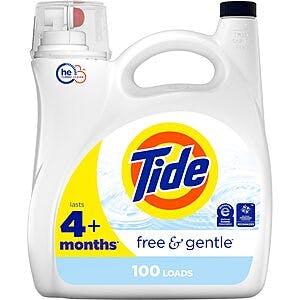 132-Oz Tide Liquid Laundry Detergent (Free & Gentle) + $14 Amazon Credit $18.95 w/ Subscribe & Save