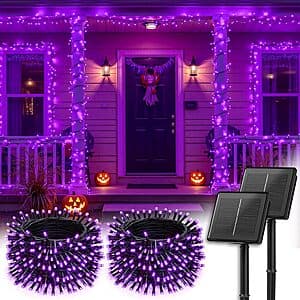 Prime Members: 2-pk Brightown Halloween Solar String Lights (Purple) $9.90 + Free Shipping