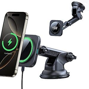 Prime Members: ESR 15W Smartphone Magnetic MagSafe Car Mount Charger (Black) $10 + Free S&H