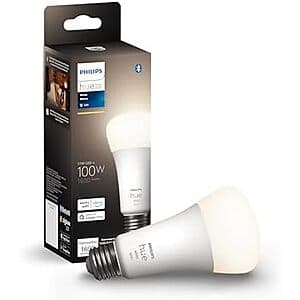 Used Like New: Philips Hue Smart 100W A21 LED Bulb Soft Warm White Light $5.90