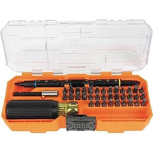 46-Pc Klein Tools KNECT Impact-Rated Multi-Bit Screwdriver / Nut Driver Set $30