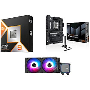 AMD Ryzen 9 9950X3D + ASUS TUF GAMING X870E-PLUS WIFI7 Mobo + MSI Liquid Cooler $650 + Free S&H