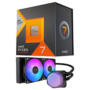 AMD Ryzen 7 7800X3D 4.2 GHz CPU + Cooler Master Elite Liquid 240 CPU AIO Cooler $339 + Free S&H