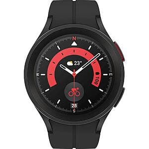 Refurb: Samsung Galaxy Watch5 Pro GPS 45mm Titanium Smartwatch (Black) $70 & More + Free S&H