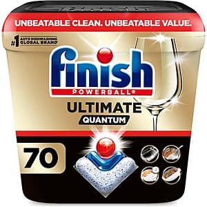 70-Ct. Finish Powerball Ultimate Quantum Dishwasher Pods (Fresh Scent) $11.70 w/ S&S