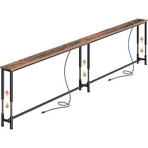 Prime Members: 102.4" Huuger Height Adjustable Sofa Table w/ Power Outlets $80 + Free S/H