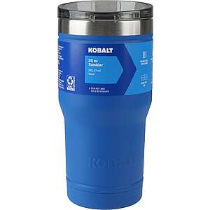 Kobalt Stainless Steel Insulated Tumbler: 40-Oz $10, 30-Oz $7.50, 20-Oz $6.50 + Free Store Pickup