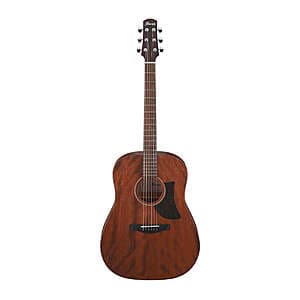 Ibanez AAD140 advanced acoustic guitar with open pore natural wood finish, 6-string configuration.