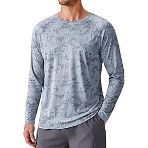 PINSPARK Men's UPF 50+ Long-Sleeve Shirt (Various Colors) $6.50