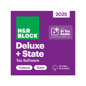 H&R Block 2025 Tax Software: Deluxe + State + Norton 360 Standard (1 Device) $23 (PC/Mac Digital Download) & More