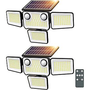 Prime Members: 2-Pack SZPOWER 4500LM Solar Outdoor Lights w/ Motion Sensors $17.50 + Free Shipping