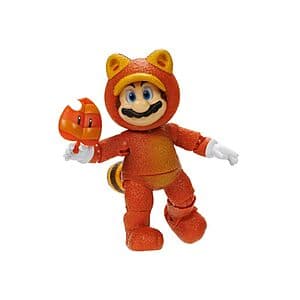 5'' The Super Mario Bros. Movie Tanooki Mario Figure w/ Leaf Action Figure $5.50