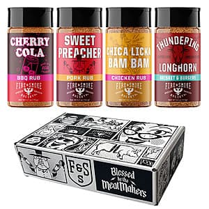 4-Pack (23.3-Oz total) Fire & Smoke Society Grill Master Blends Variety Gift Set $12.80