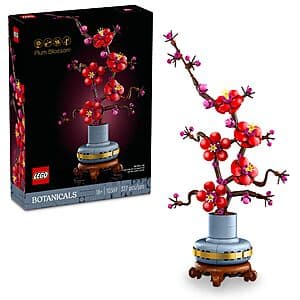 327-Pc LEGO Icons Plum Blossom Flower Décor Building Set $24