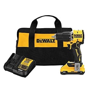 Select Home Depot Stores: DEWALT ATOMIC 20V 1/2" Hammer Drill Starter Kit $95 (In-Store Only)