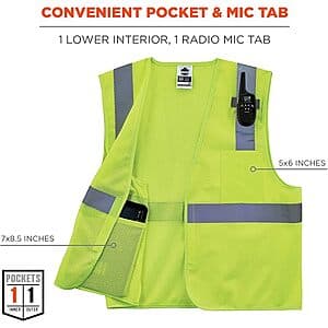 Prime Members: Ergodyne GloWear Economy High Visibility Reflective Safety Vest $1.30 + Free Shipping