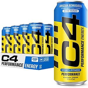 Select Accts: 12pk 12oz C4 Energy Zero Sugar Energy Drink (Frozen Bombsicle) $12.60 w/ S&S