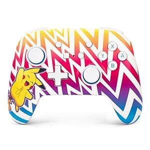 PowerA Nintendo Switch Enhanced Wireless Controller (Pikachu Vibrant) $25